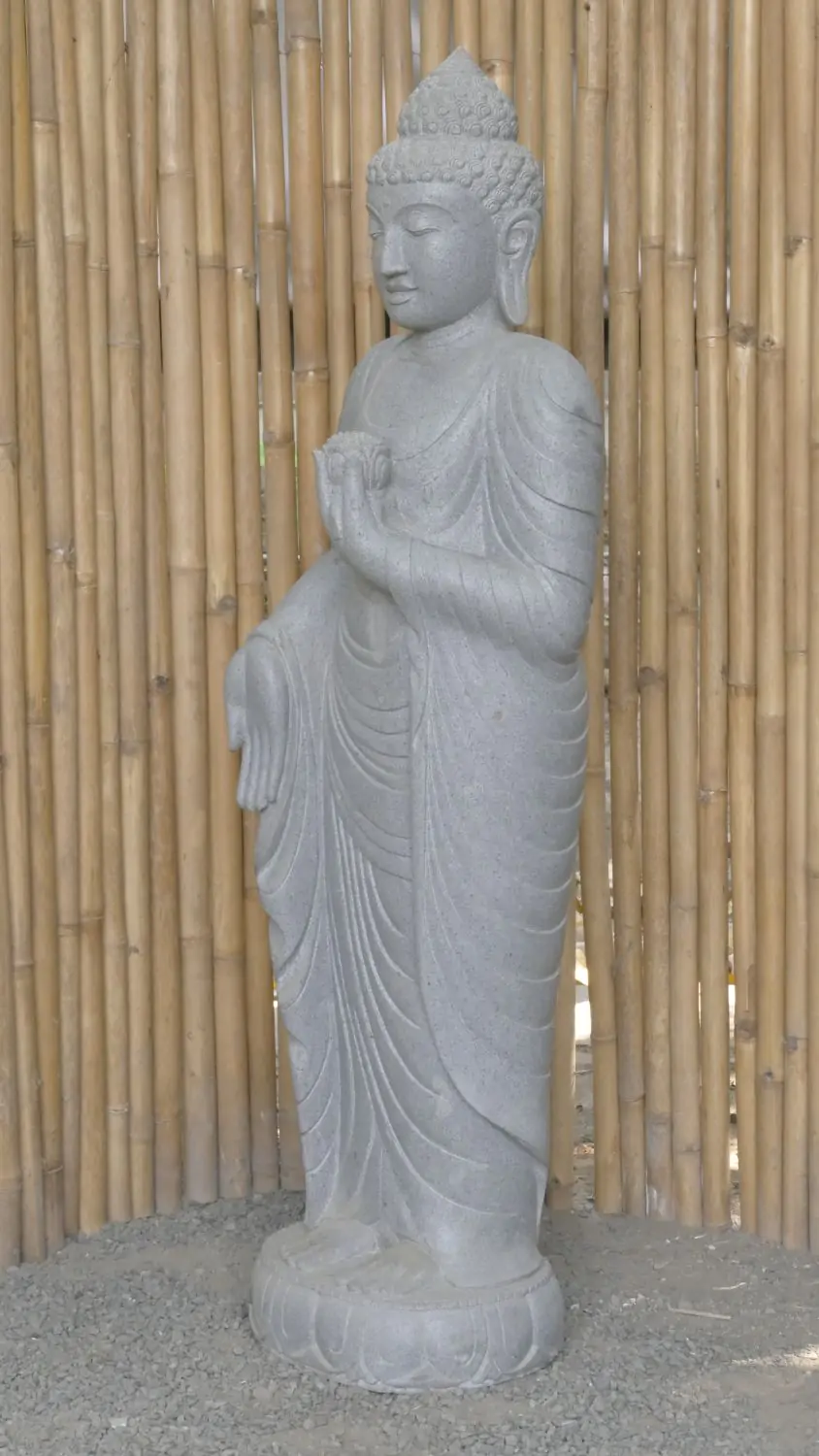  Product image 4 of the product “Standing Buddha with Lotus Flower, ca. 153 cm H ”